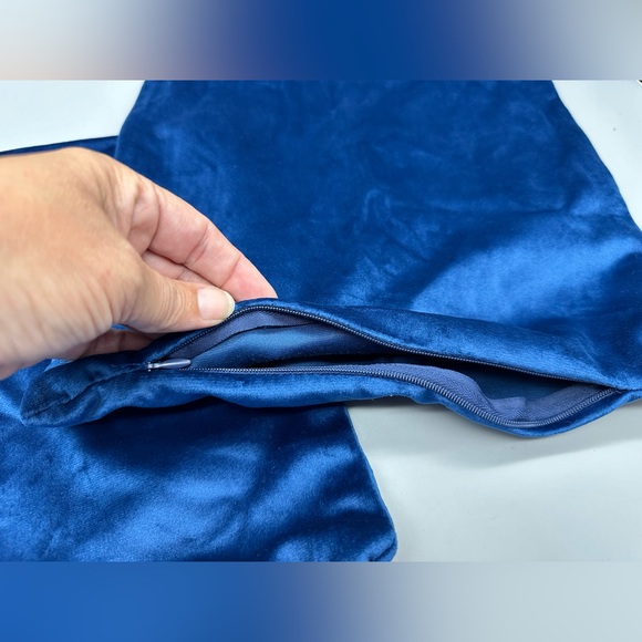 Miulee Velvet Pillow Covers Dark Blue Decorative Square Pillowcase - Picture 2 of 7
